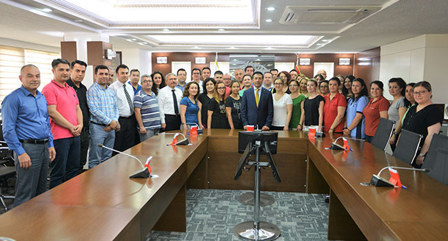 DTO BAŞKANI ERDOĞAN PERSONELİ İLE BAYRAMLAŞTI