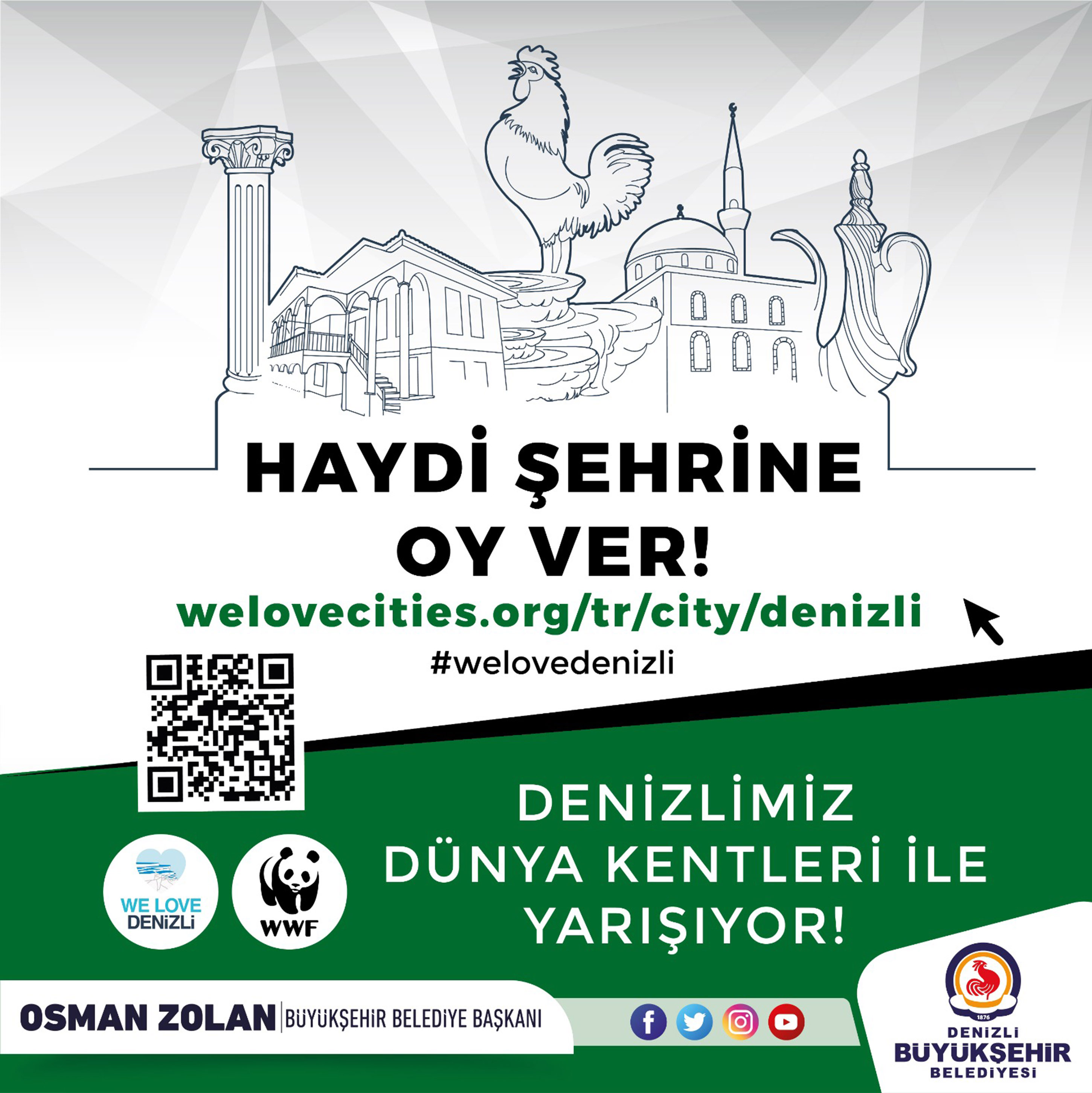 Başkan Zolan: "Haydi Denizli, şehrine oy ver!"