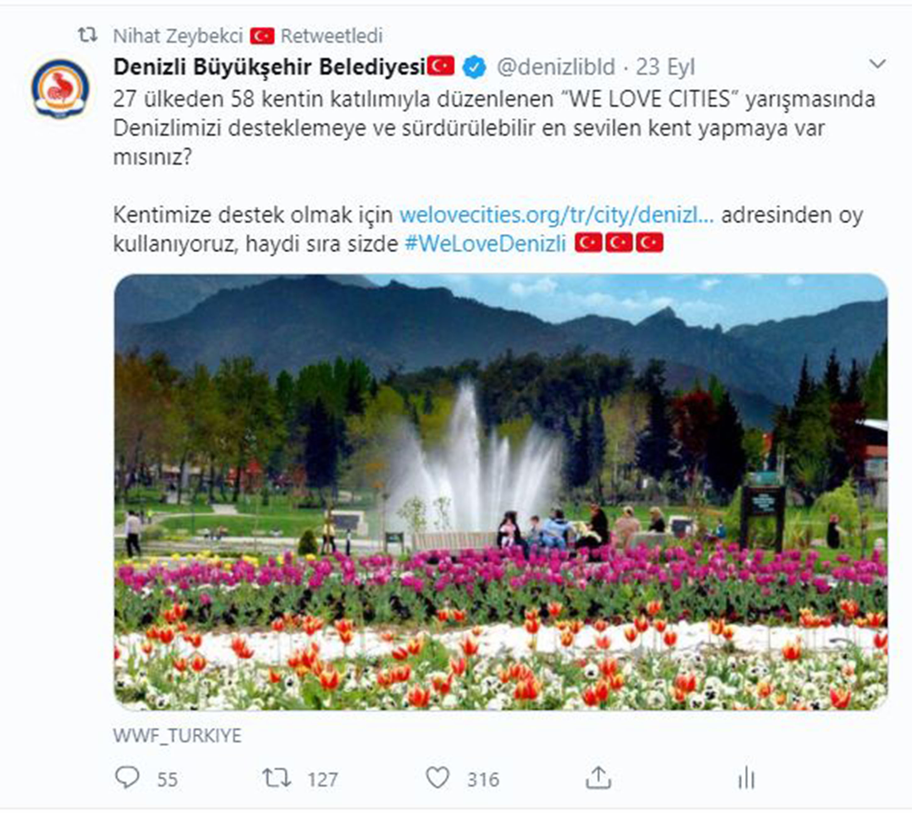 Denizli tek yürek "#WeLoveDenizli" diyor