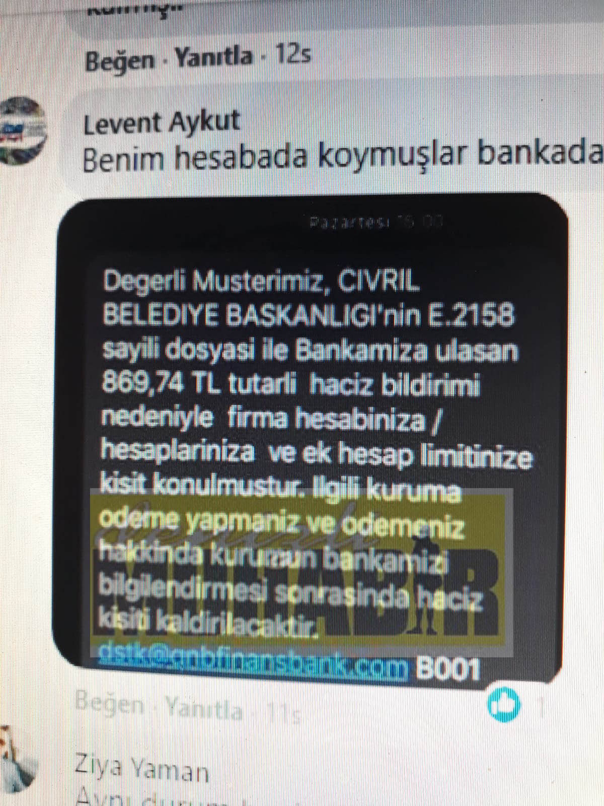 Çivril Belediyesi bin 600 borçlusuna E-Haciz uyguladı