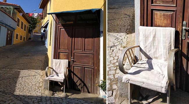 Vatandaşlar koltuğun değerini duyunca hatıra fotoğrafı çektiriyor