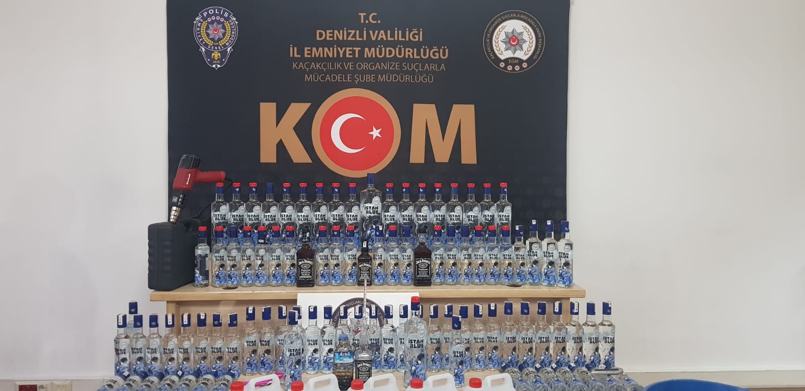 Denizli'de kaçak alkol operasyonu