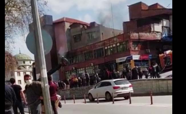 Bayramyeri'nde İş hanında yangın