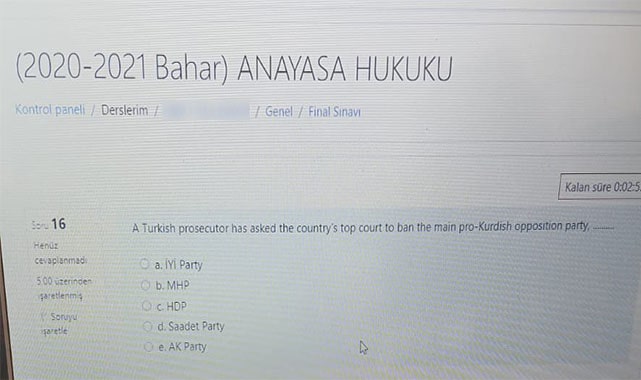 PAÜ'de skandal final sorusu…