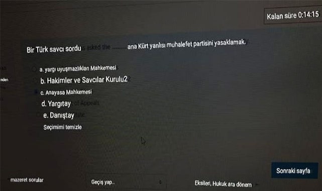 PAÜ'de skandal final sorusu…