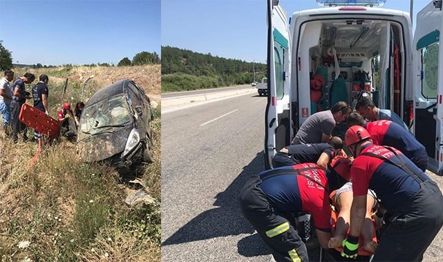 Otomobil şarampole uçtu: 5 yaralı