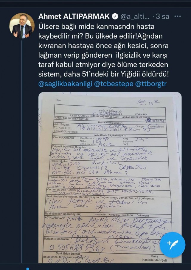 Eski Denizli valisi böyle isyan etti: "Sistem ölüme terk etti"