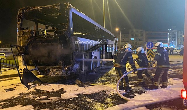 Yolcu dolu otobüs alevlere teslim oldu