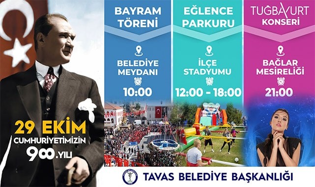 Tavas’ta Cumhuriyet coşkusu yaşanacak