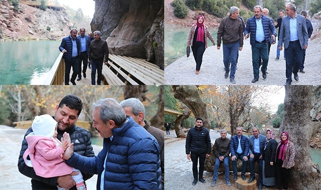 AK Partili Şahin Tin, Acıpayam Kanyonu’nda incelemelerde bulundu