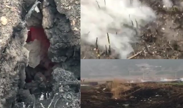Yanan toprağın gizemi çözüldü