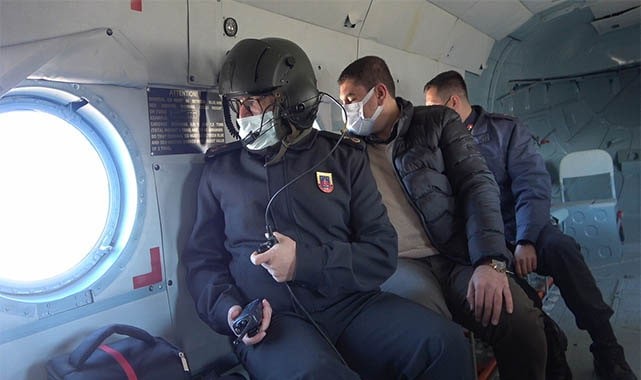 Denizli'de helikopterli trafik denetimi