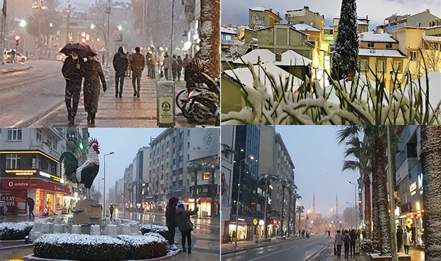 Beklenen kar, Denizli’yi beyaza bürüdü