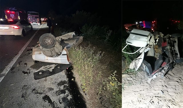 Denizli yolunda feci kaza: 1 ölü 6 yaralı