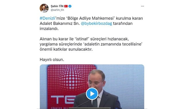 Denizli’ye Bölge Adliye Mahkemesi Müjdesi