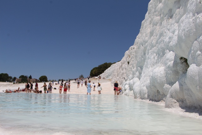 Pamukkale'de bayram yoğunluğu