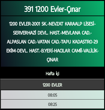 İşte! Otobüslerin yeni hareket saatleri