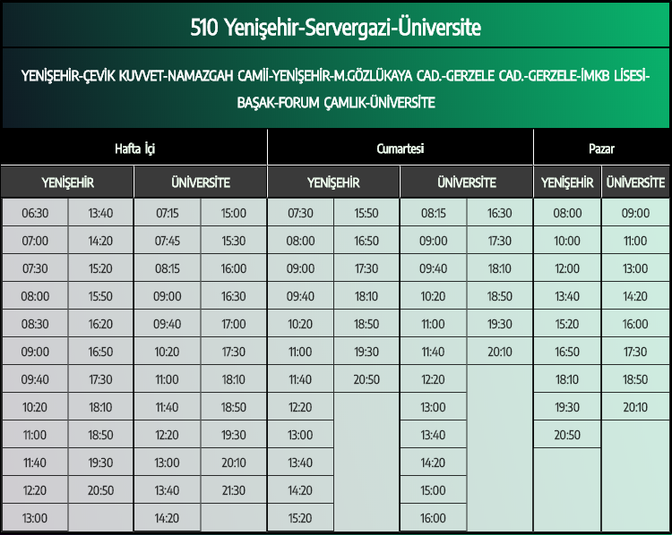 İşte! Otobüslerin yeni hareket saatleri
