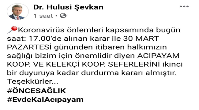 Acıpayam kooperatifi Denizli'ye seferlerini durdurma kararı aldı