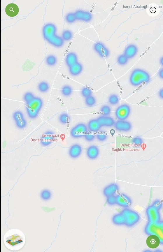 Denizli'nin koronavirüs haritası güncellendi