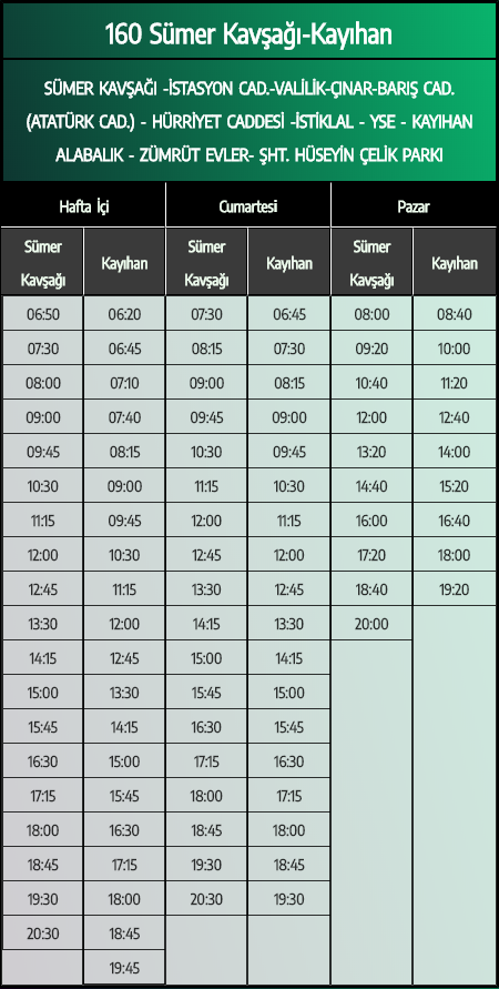 İşte! Otobüslerin yeni hareket saatleri