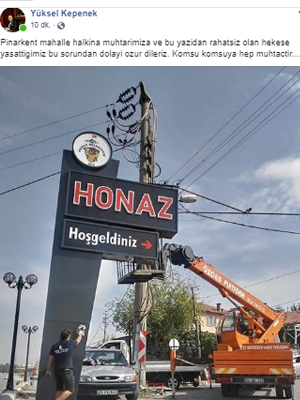 Belediye Başkanı O Mahalleden Özür Diledi