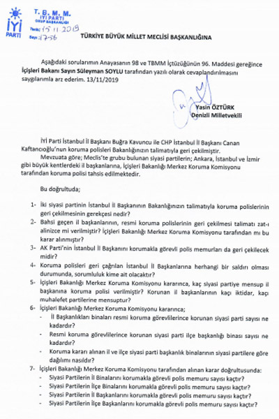 Öztürk’ten Bakan Soylu’ya Zor Sorular