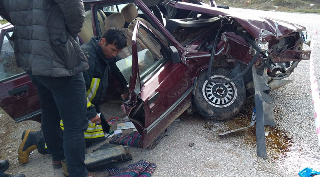 ÇAMELİ'DE TRAFİK KAZASI: 2 YARALI