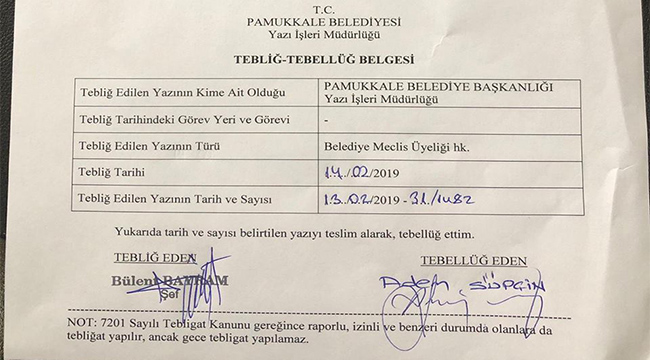 MECLİS ÜYELİĞİNİ KABUL ETMEDİ