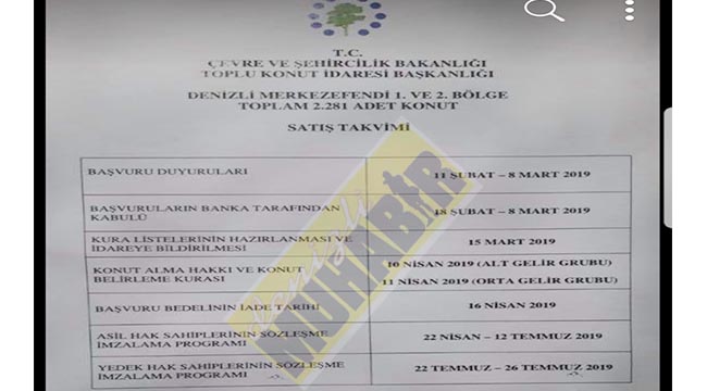 TOKİ'DEN MÜJDELİ HABER!