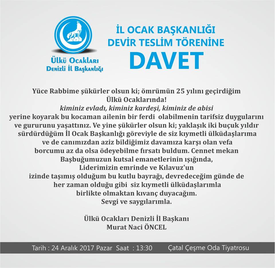 ÜLKÜ OCAKLARINDA NÖBET DEĞİŞİMİ