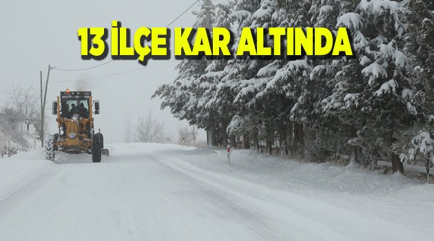 13 İLÇE KAR ALTINDA