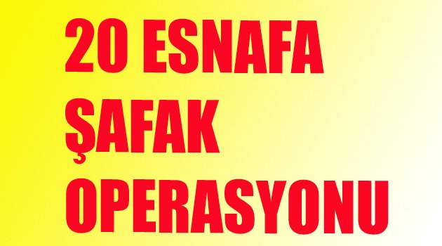 20 ESNAF GÖZALTINDA