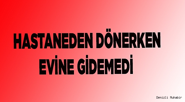 HASTANEDEN DÖNERKEN ARAÇ ÇARPTI, ÖLDÜ