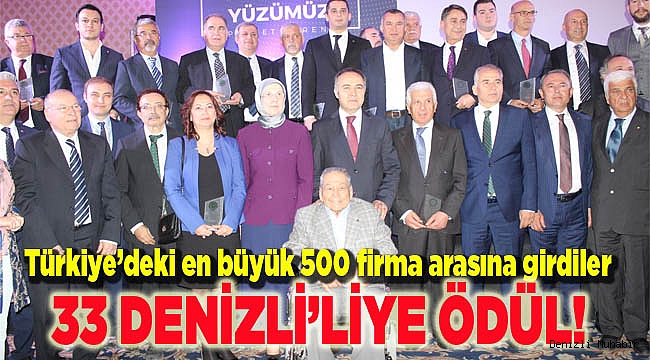 İlk 500'e giren 33 Denizlili firmaya başarı plaketi
