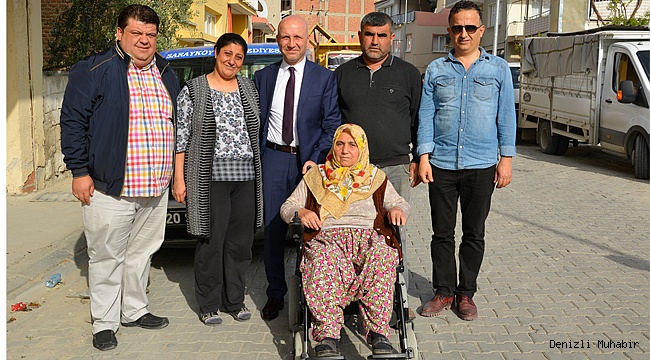 Başkan Özbaş, Haver teyzenin yüzünü güldürdü