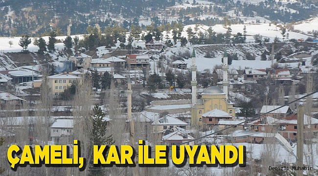 ÇAMELİ, KAR İLE UYANDI
