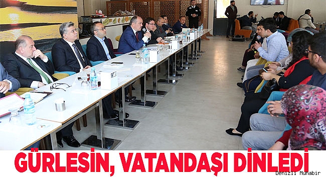 VATANDAŞIN DERDİNİ BAŞKAN GÜRLESİN DİNLİYOR