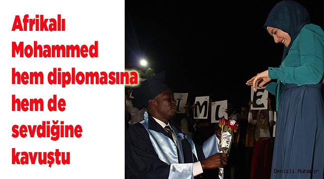 Afrikalı Mohammed hem diplomasına hem de sevdiğine kavuştu
