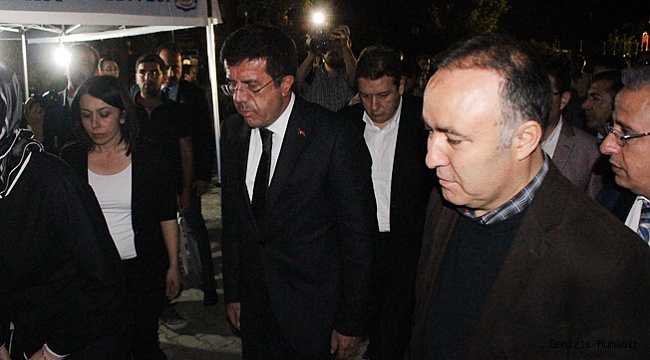 Bakan Zeybekci kazada hayatını kaybeden Başsavcının ailesini ziyaret etti