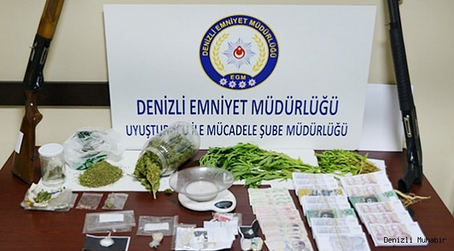 Denizli'de uyuşturucu operasyonu: 14 ayrı adrese eş zamanlı operasyon