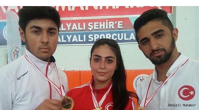 DENİZLİLİ KARATECİLERDEN 3 ALTIN