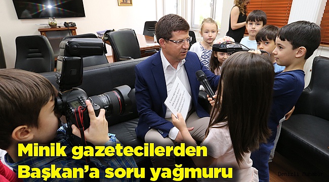 Minik gazetecilerden Başkan’a soru yağmuru