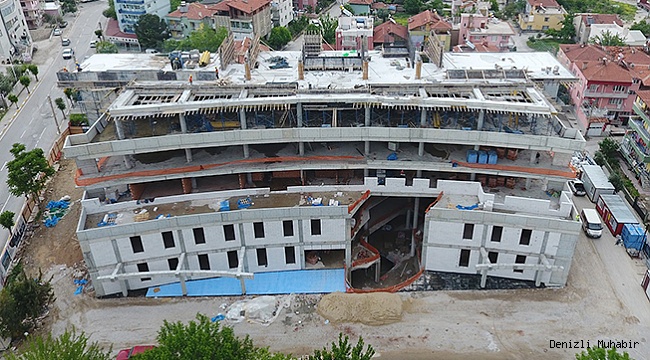 Pamukkale Belediyesi Sağlık Kompleksinin kaba inşaatı tamamlandı