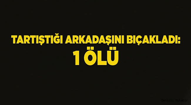 Tartıştığı arkadaşını bıçakladı: 1 ölü