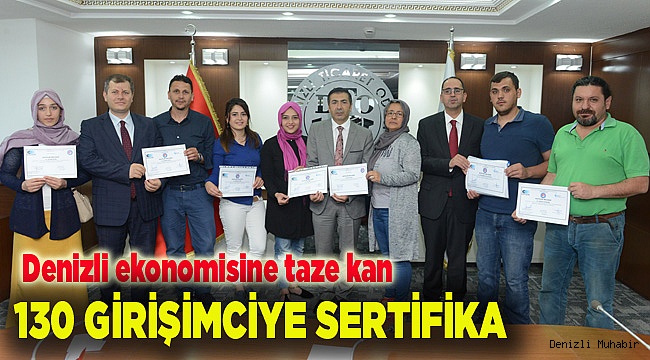 130 GİRİŞİMCİYE SERTİFİKA