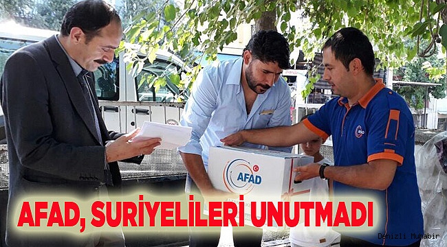Denizli AFAD’dan Suriyelilere gıda yardımı