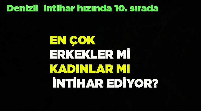 Denizli kaba intihar hızında 10. sırada