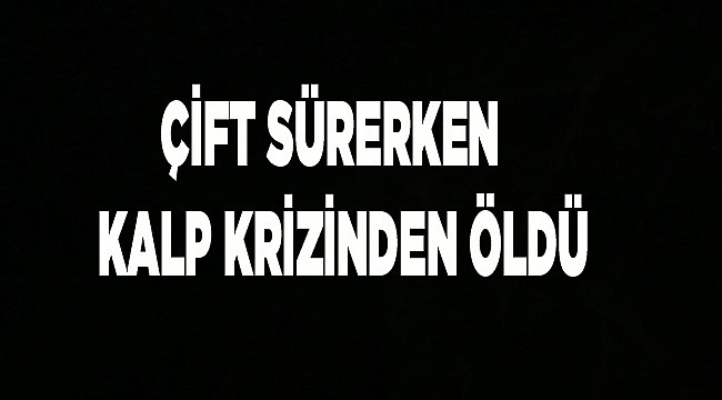 ÇİFT SÜRERKEN KALP KRİZİNDEN ÖLDÜ