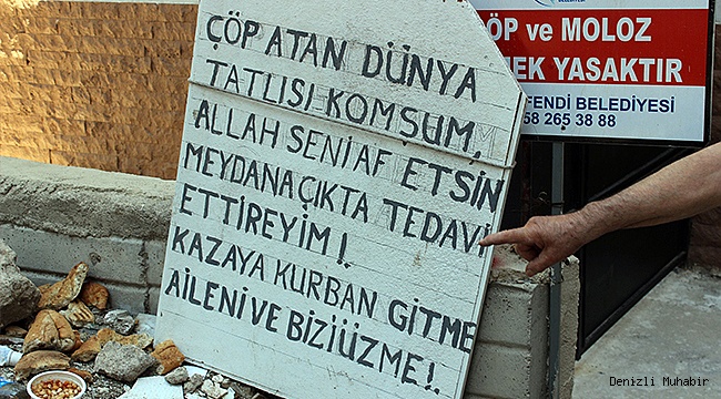 ÇÖPLERDEN BIKAN VATANDAŞTAN İLGİNÇ PROTESTO